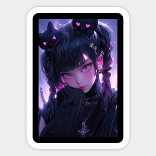 Neko anime girl 2 Sticker